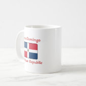 Mug Santo Domingo République Dominicaine Drapeau café  (Devant gauche)