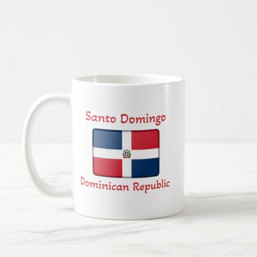 Mug Santo Domingo République Dominicaine Drapeau café  (Gauche)