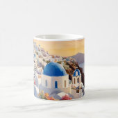 Mug Santorin Art Aquarelle & Monogramme (Centre)