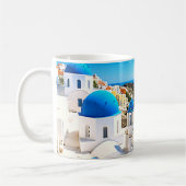 Mug Santorin, Grèce Blue Domes (Gauche)