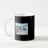 Mug Santorin Grèce Drapeau Grec Art de vacances Dôme B (Gauche)