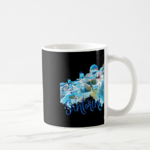 Mug Santorin Grèce île Aquarelle Souvenir Pittoresque