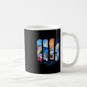 Mug Santorin Grèce Thira Coup de pinceau Voyage Souven