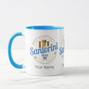 Mug Santorin Grèce Vintage Egée Cyclades Île