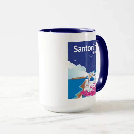 Mug Santorini Grèce (Devant droit)