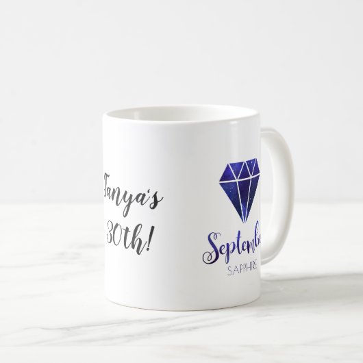 Mug Saphir de septembre (Devant droit)