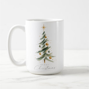 Mug Sapin de Noël à l'aquarelle moderne