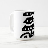 Mug Sapin de Noël abstrait (Devant gauche)