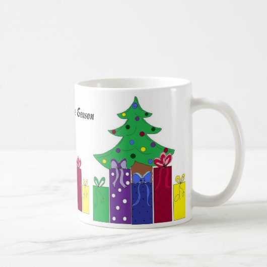 Mug Sapin de Noël avec cadeaux emballés (Droite)