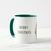 Mug Sapin de Noël dans un panier (Devant gauche)