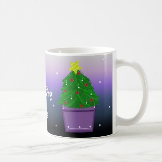 Mug Sapin de Noël dans une jardinière violette (Droite)