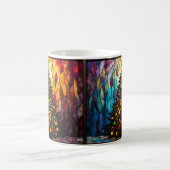 Mug Sapin de Noël de style vitrail avec étoile (Centre)