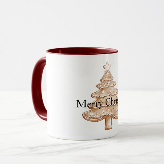 Mug Sapin de Noël en pain d'épice à la crème (Devant gauche)
