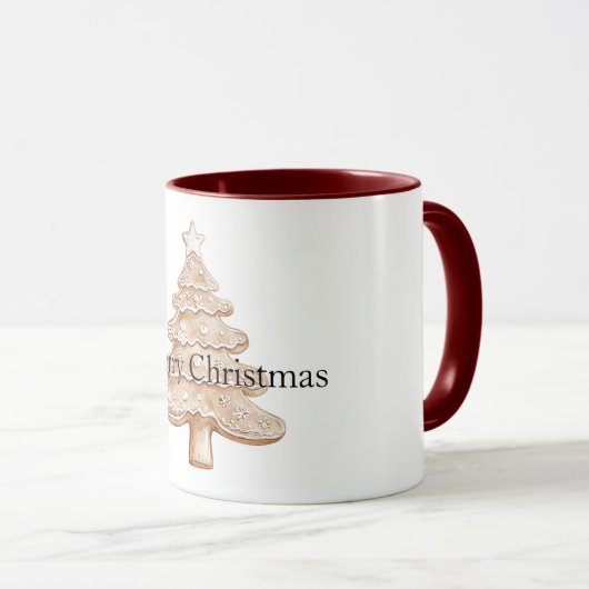 Mug Sapin de Noël en pain d'épice à la crème (Devant droit)