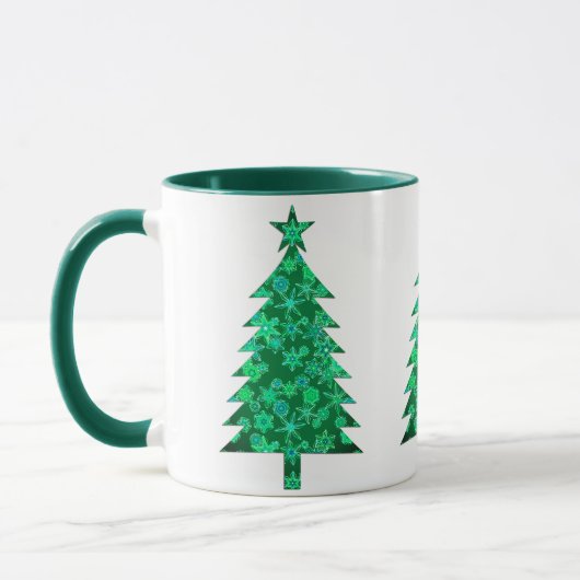 Mug Sapin de Noël Evergreen avec flocons de neige (Gauche)