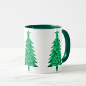 Mug Sapin de Noël Evergreen avec flocons de neige (Devant droit)