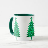 Mug Sapin de Noël Evergreen avec flocons de neige (Devant gauche)