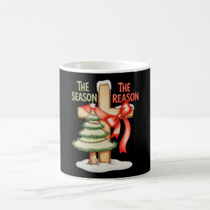 Mug Sapin de Noël La Saison Raison Croix Xmas Foi