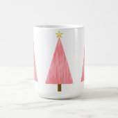 Mug Sapin de Noël moderne ombré rose corail (Centre)