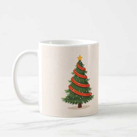 Mug Sapin de Noël, Noël, Minimaliste (Gauche)