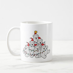 Mug Sapin de Noël Ours Polaire Animaux Drôles Ours