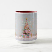 Mug Sapin de Noël rose et or Impasto (Centre)