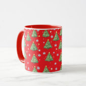 Mug Sapin de Noël Rouge (Devant gauche)