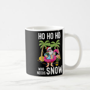 Mug Sapin de Noël Santa surfant sur la plage d'été Vac