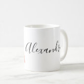 Mug Sapin de Noël Simple Rose Gold Nom (Devant droit)