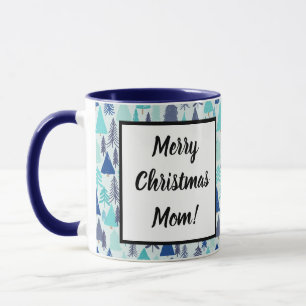 Mug Sapins de Noël bleus dans une forêt de conifères