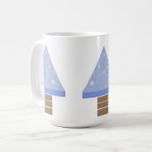 Mug Sapins de Noël Bleus Fantaisistes (Devant gauche)