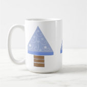 Mug Sapins de Noël Bleus Fantaisistes (Gauche)