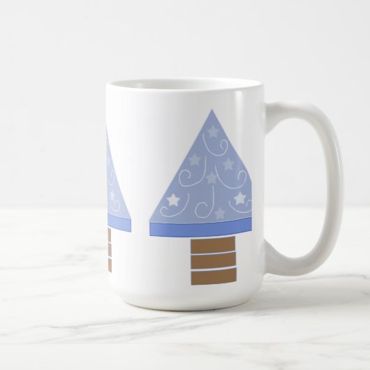 Mug Sapins de Noël Bleus Fantaisistes (Droite)