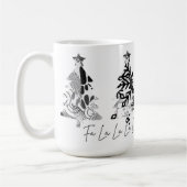 Mug sapins de Noël design noir et blanc (Gauche)
