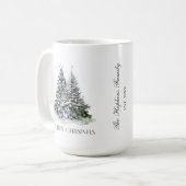 Mug Sapins de Noël élégants (Devant gauche)