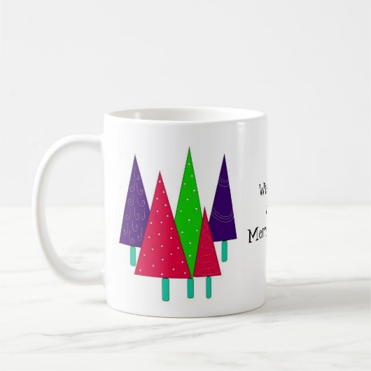 Mug Sapins de Noël Fantaisistes (Gauche)