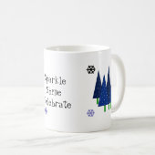 Mug Sapins de Noël Fantaisistes (Devant droit)
