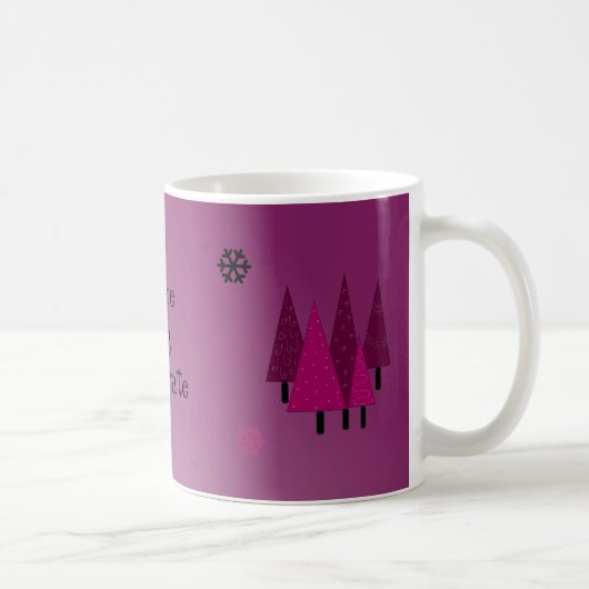Mug Sapins de Noël Fantaisistes (Droite)