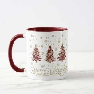 Mug Sapins de Noël modernes décorés