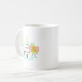 Mug sapins de noël rétro modernes du milieu du siècle (Devant gauche)