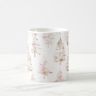 Mug Sapins de Noël Rose Pâle