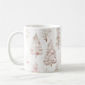 Mug Sapins de Noël Rose Pâle (Gauche)