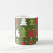 Mug Sapins de Noël Rouges Blancs et Verts (Centre)