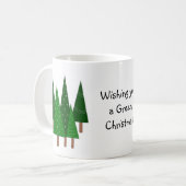 Mug Sapins de Noël verts (Devant gauche)