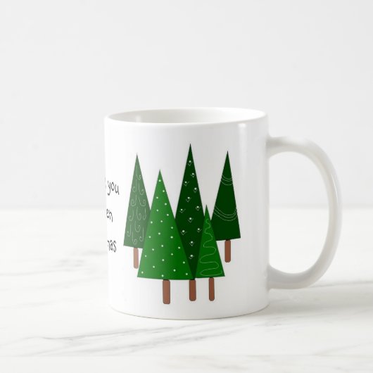 Mug Sapins de Noël verts (Droite)