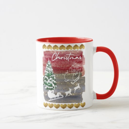 Mug Sapins de Noël vintage (Droite)