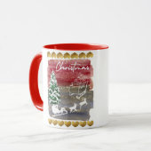 Mug Sapins de Noël vintage (Devant gauche)
