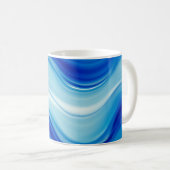 Mug Sapphire Abstract Wave Glow Art (Devant droit)