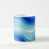 Mug Sapphire Abstract Wave Glow Art (Centre)