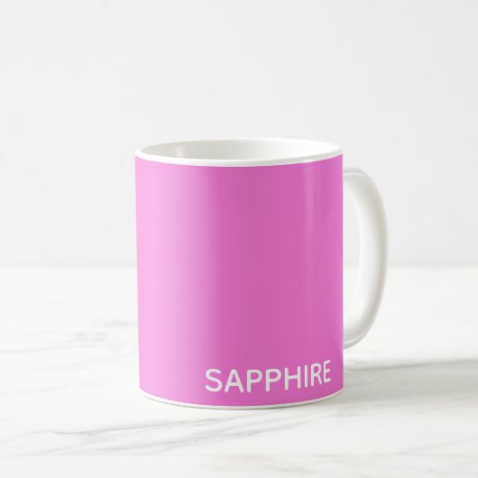 Mug Sapphire pink colour (Devant droit)